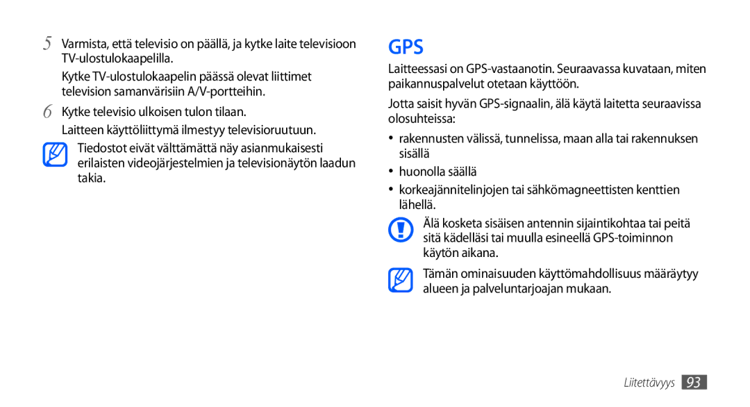 Samsung GT-I9001HKDNEE, GT-I9001UWDNEE, GT-I9001RWDNEE manual Gps 