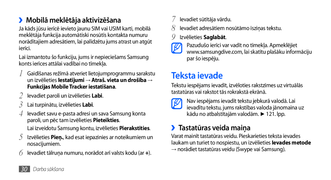 Samsung GT-I9001HKDSEB manual Teksta ievade, ››Mobilā meklētāja aktivizēšana, ››Tastatūras veida maiņa 