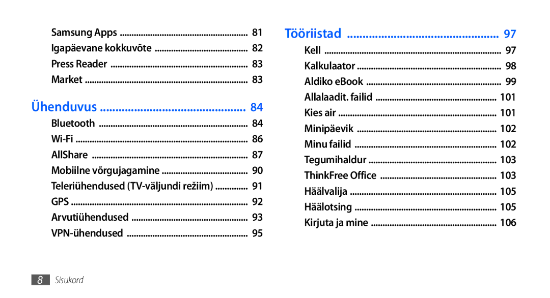 Samsung GT-I9001HKDSEB manual Ühenduvus 