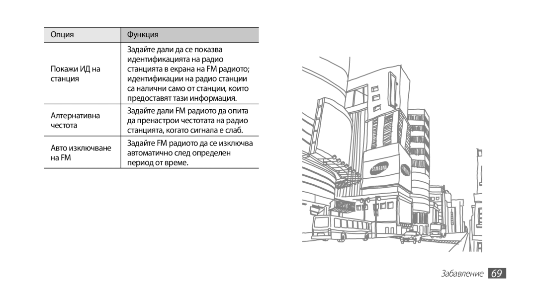 Samsung GT-I9003MKDBGL manual Станция, Алтернативна, Честота, Автоматично след определен, На FM, Период от време 