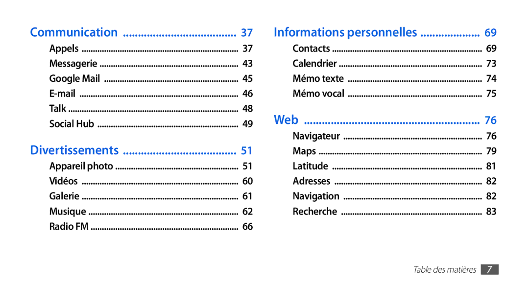 Samsung GT-I9003ISDBOG, GT-I9003RWDBOG, GT-I9003RWDVGF, GT-I9003MKDBOG, GT-I9003NKDVGF, GT-I9003MKDSFR manual Communication 