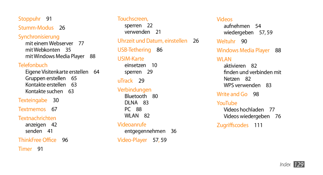 Samsung GT-I9010XKADBT manual Textnachrichten 