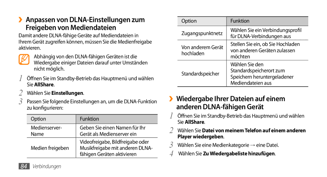 Samsung GT-I9010XKADBT manual Wählen Sie Einstellungen, Wählen Sie Zu Wiedergabeliste hinzufügen 