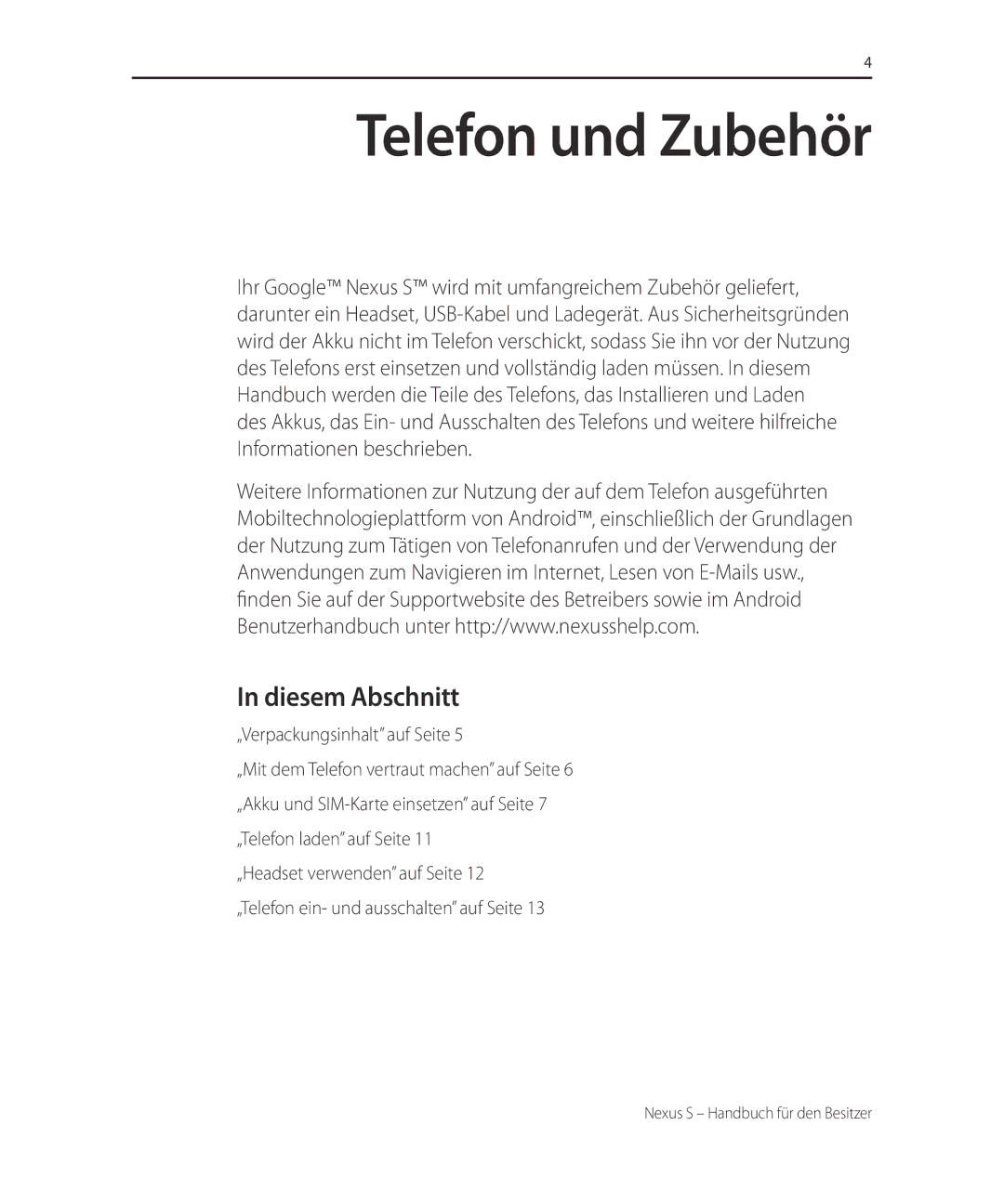 Samsung GT-I9023FSADBT, GT-I9023FSAVGR, GT-I9023PWADBT, GT-I9023PWADTM Telefon und Zubehör, „Verpackungsinhalt auf Seite 