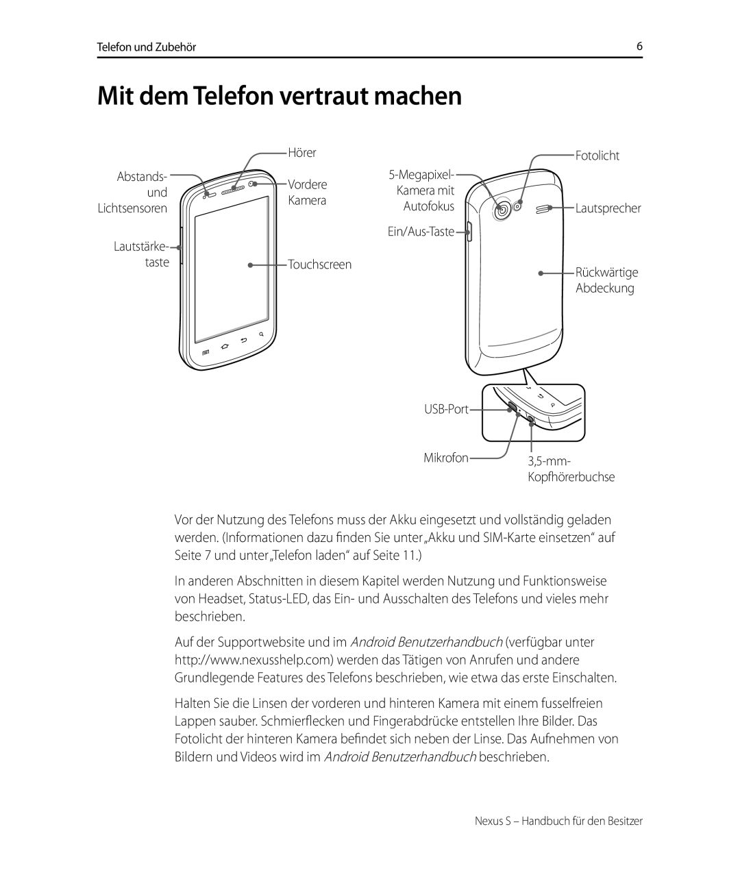 Samsung GT-I9023PWAVD2, GT-I9023FSAVGR, GT-I9023PWADBT, GT-I9023PWADTM, GT-I9023FSAITV manual Mit dem Telefon vertraut machen 