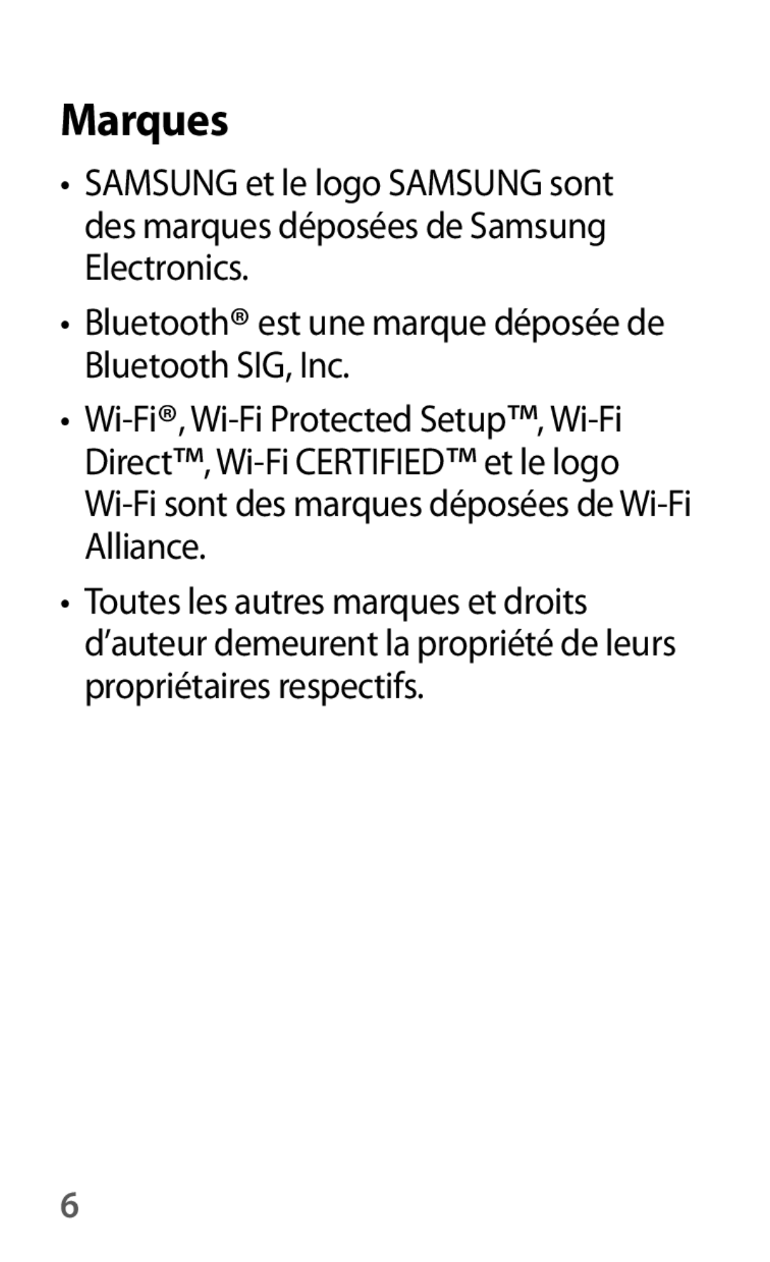 Samsung GT-I9060EGAXEF, GT-I9060ZWAXEF, GT-I9060MKAXEF manual Marques, Bluetooth est une marque déposée de Bluetooth SIG, Inc 