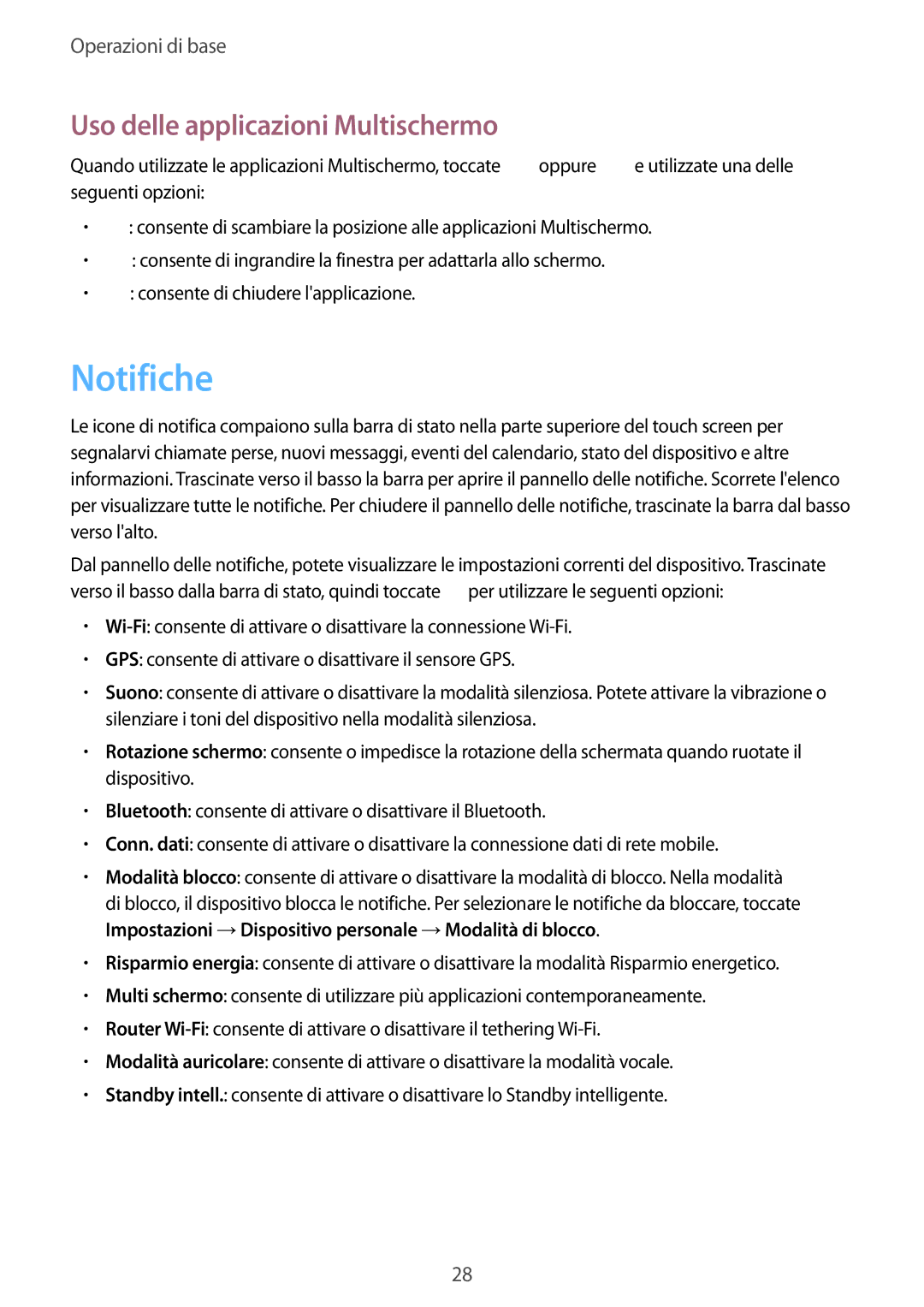 Samsung GT-I9060MKAWIN, GT-I9060ZOAITV, GT-I9060MKAITV, GT-I9060ZWATIM manual Notifiche, Uso delle applicazioni Multischermo 