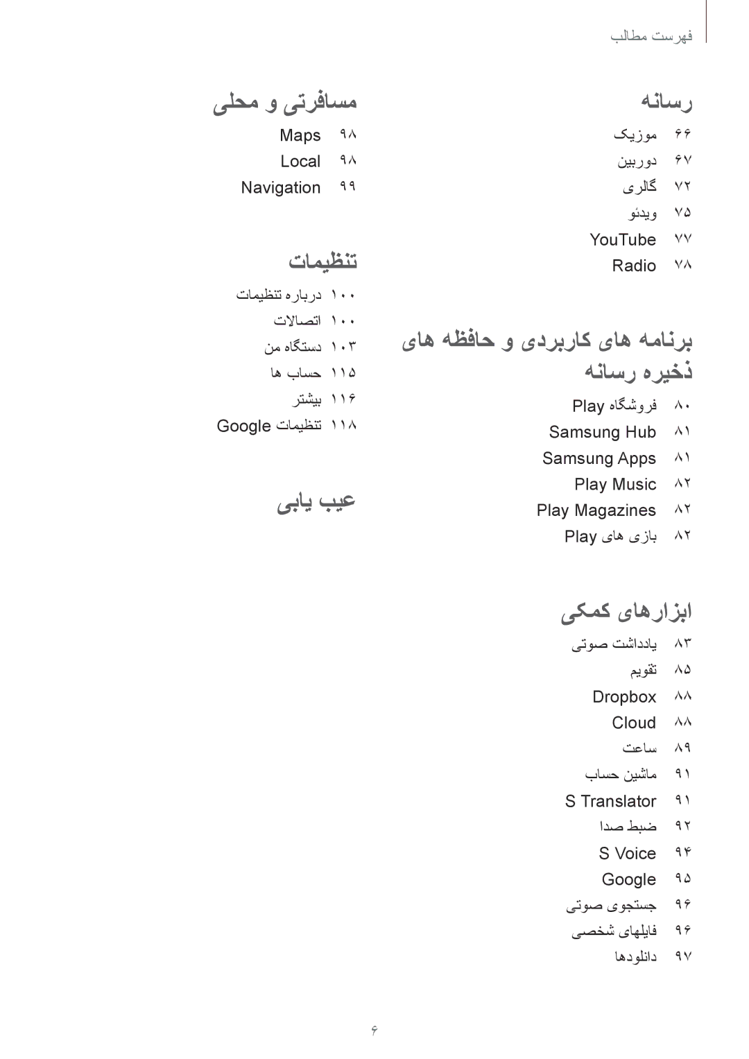 Samsung GT-I9060EGDBTC, GT-I9060ZWDSEE, GT-I9060MKDSEE, GT-I9060ZODKSA, GT-I9060ZWDACR, GT-I9060ZWDTHR manual یلحم و یترفاسم 