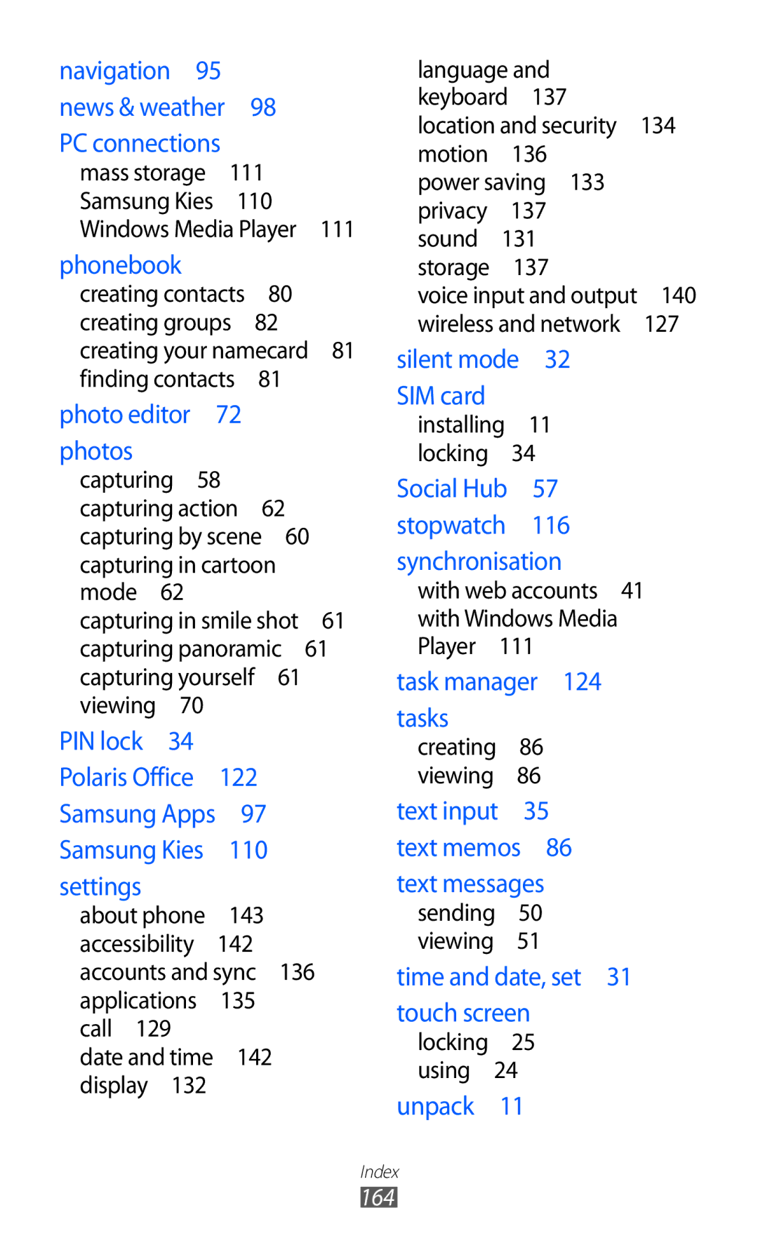 Samsung GT-I9070 user manual Phonebook 