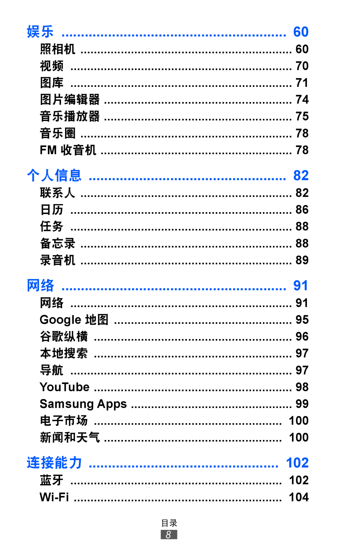 Samsung GT-I9070MSAXEV, GT-I9070HKAXEV, GT-I9070HKAXXV, GT-I9070MSAXXV, GT-I9070MSVXXV, GT-I9070MSVXEV, GT-I9070RWAXXV manual 102 