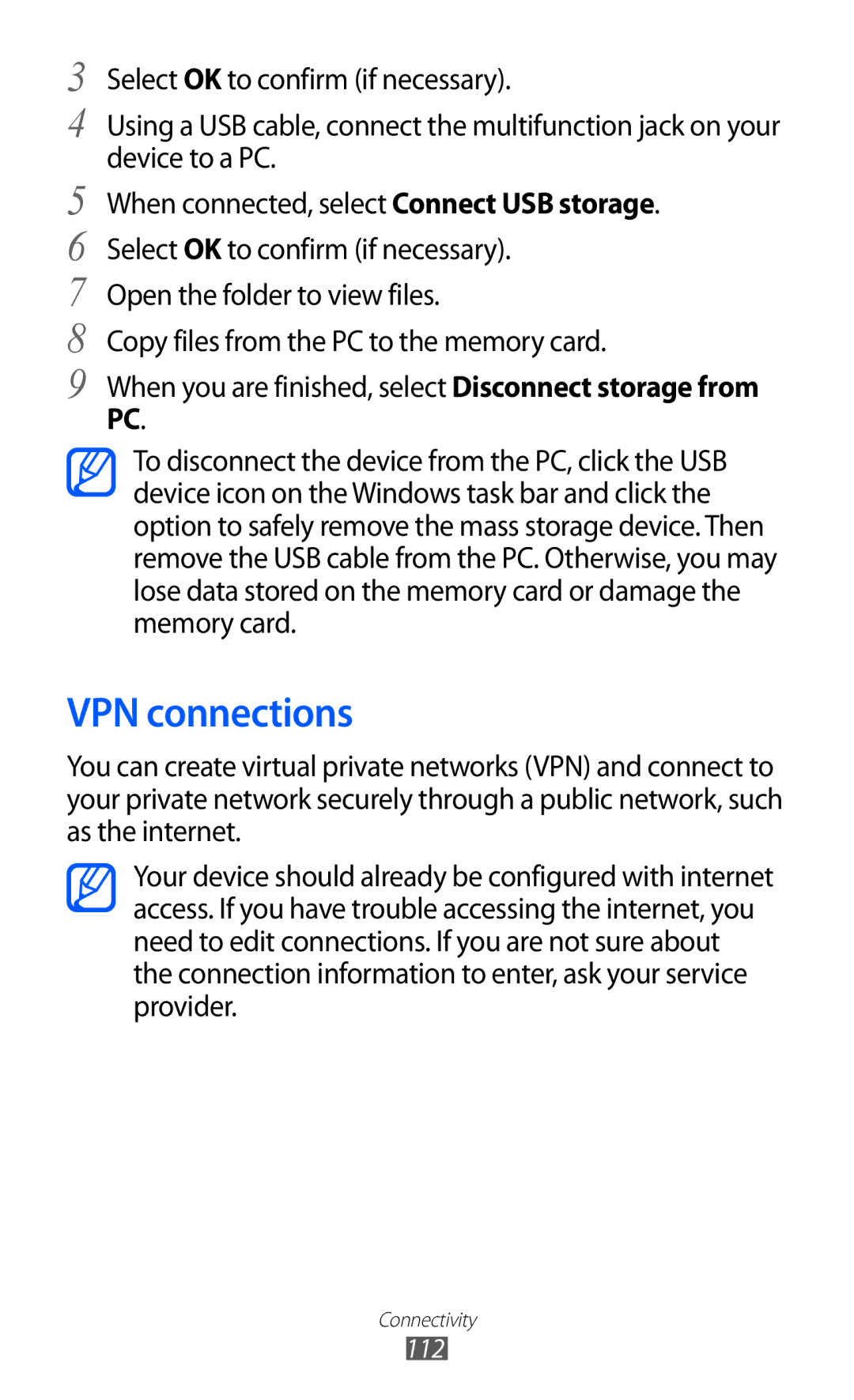 Samsung GT-I9070HKNATO, GT-I9070HKNDBT, GT-I9070HKNDTM, GT-I9070RWNDTM, GT-I9070HKNTUR, GT-I9070RWNXEF manual VPN connections 