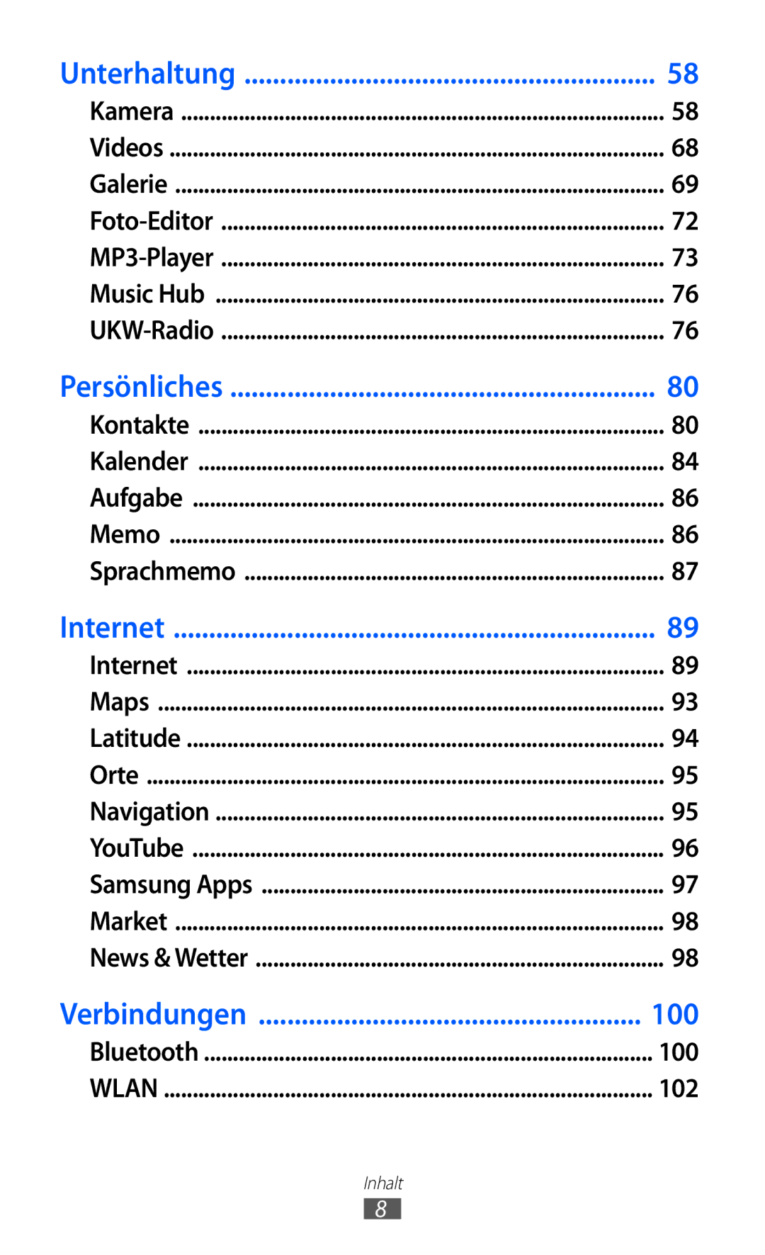 Samsung GT-I9070RWNDTM, GT-I9070HKNATO, GT-I9070HKNDBT, GT-I9070HKNDTM, GT-I9070HKNTUR manual 100 