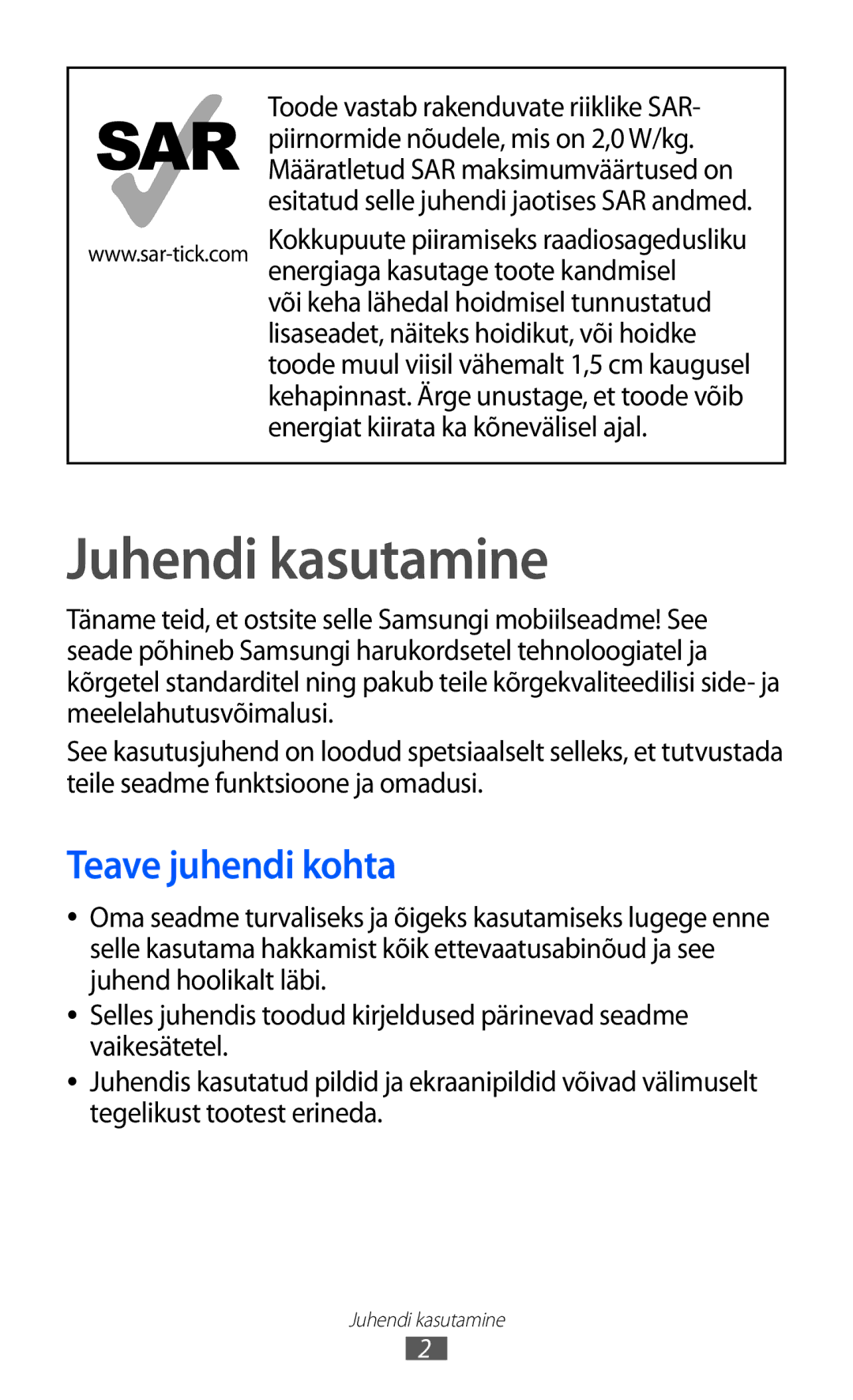 Samsung GT-I9070HKNSEB manual Juhendi kasutamine, Teave juhendi kohta 