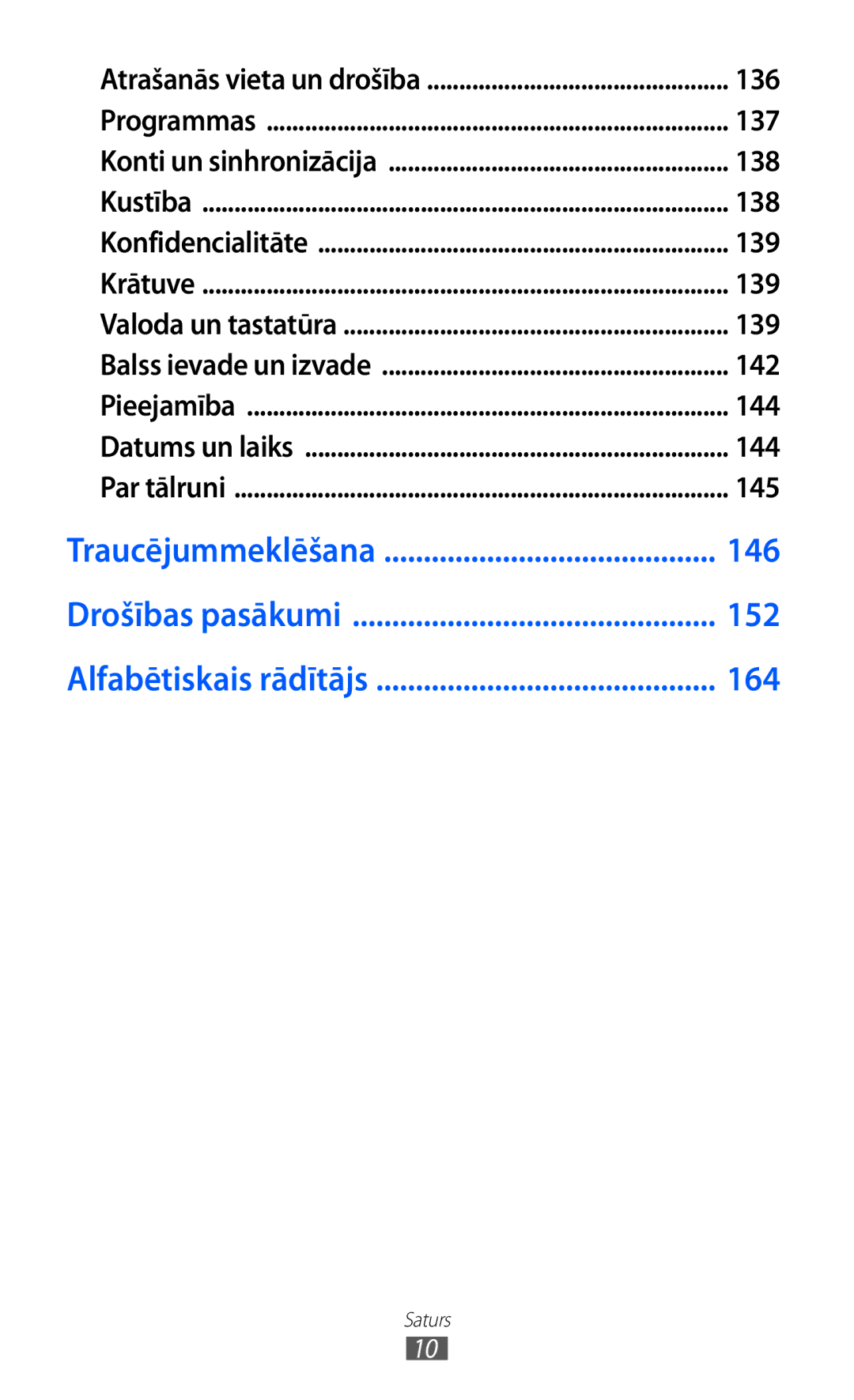 Samsung GT-I9070HKNSEB manual 137, 138, 139, 142, 144, 145 