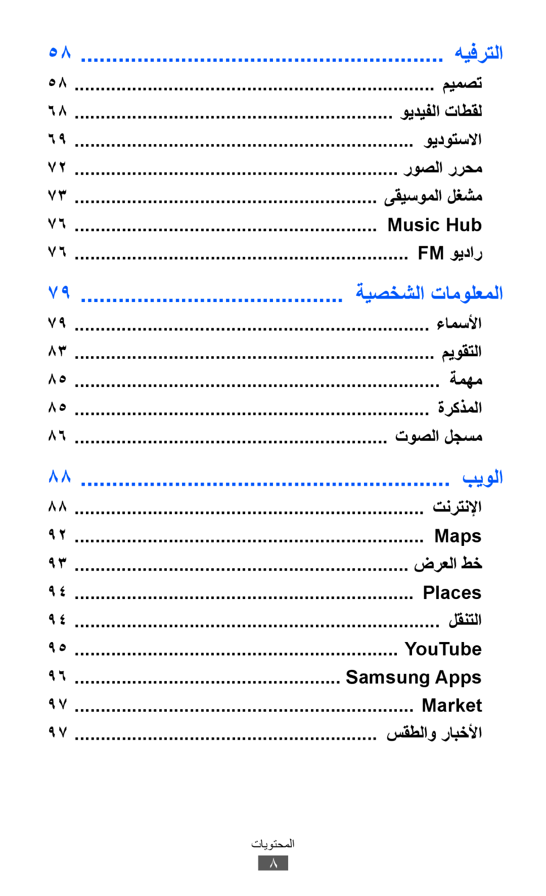 Samsung GT-I9070HKAXSG, GT-I9070RWAJED, GT-I9070RWATHR, GT-I9070MSAJED, GT-I9070MSEAFR, GT-I9070MSEXSG manual هيفرتلا, بيولا 