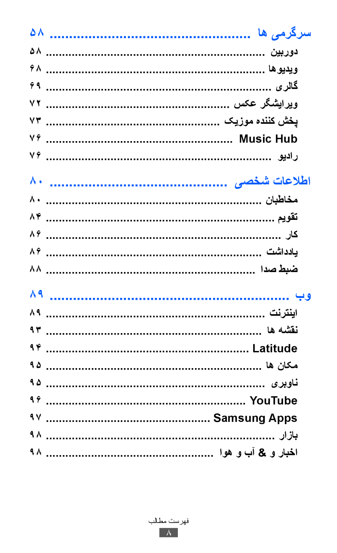 Samsung GT-I9070HKAXSG, GT-I9070RWAJED, GT-I9070RWATHR, GT-I9070MSAJED, GT-I9070MSEAFR, GT-I9070MSEXSG manual اه یمرگرس 