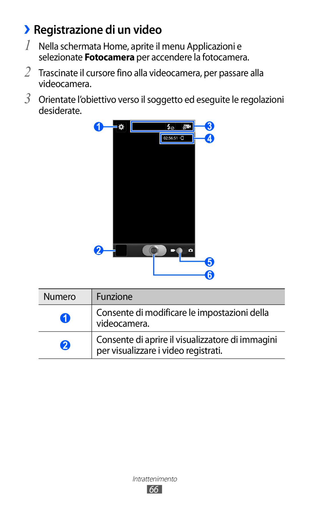 Samsung GT-I9070RWNTIM, GT-I9070HKNTIM, GT-I9070HKNITV manual ››Registrazione di un video 