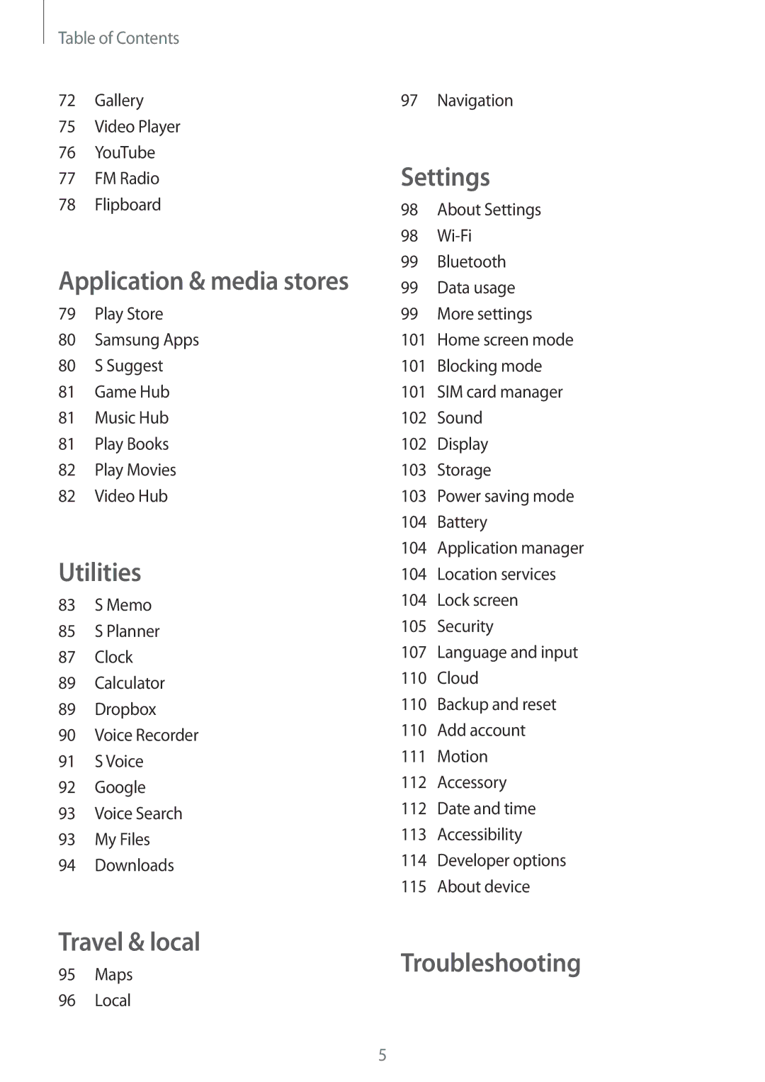 Samsung GT-I9082 user manual Travel & local 