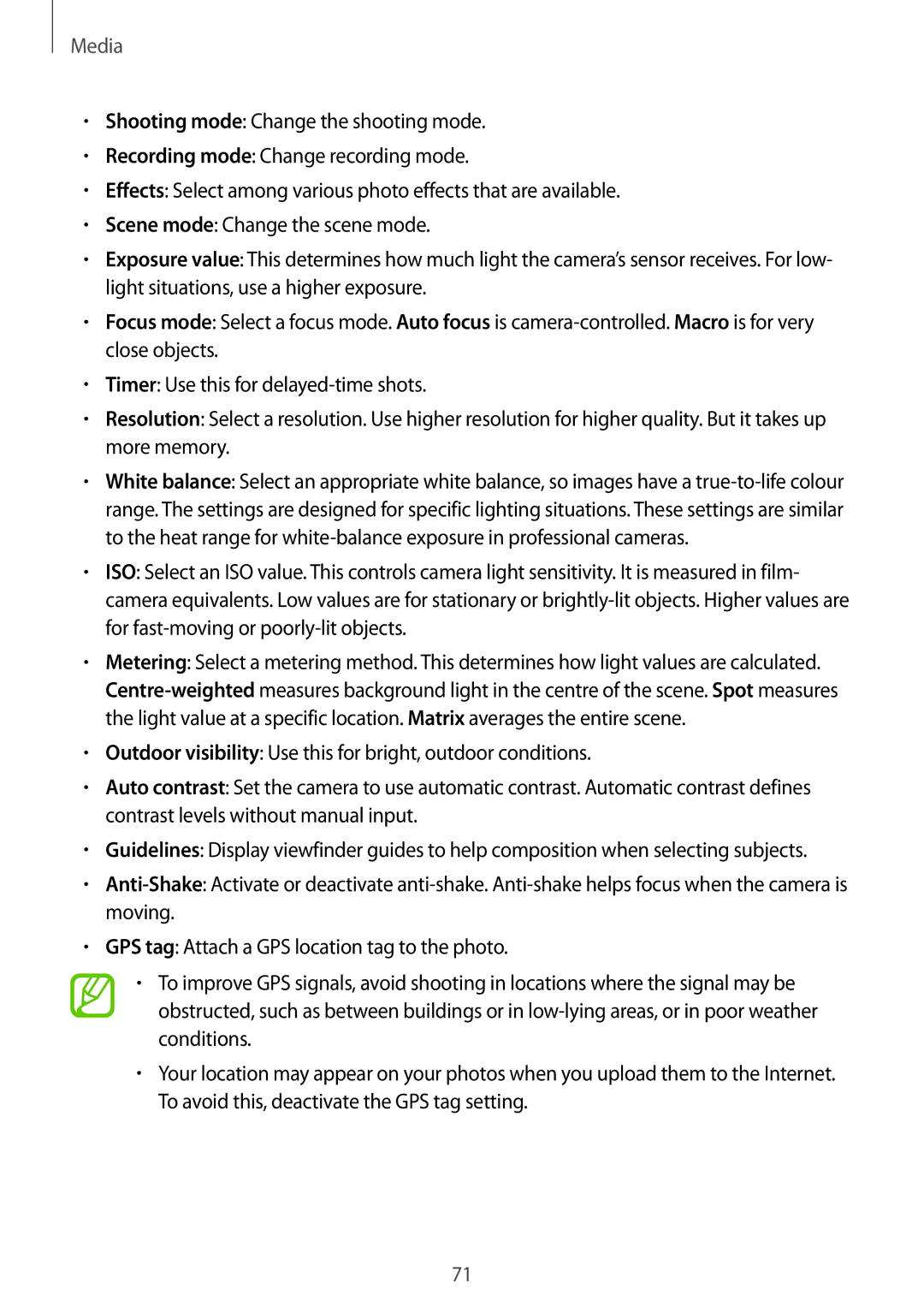 Samsung GT-I9082 user manual Media 