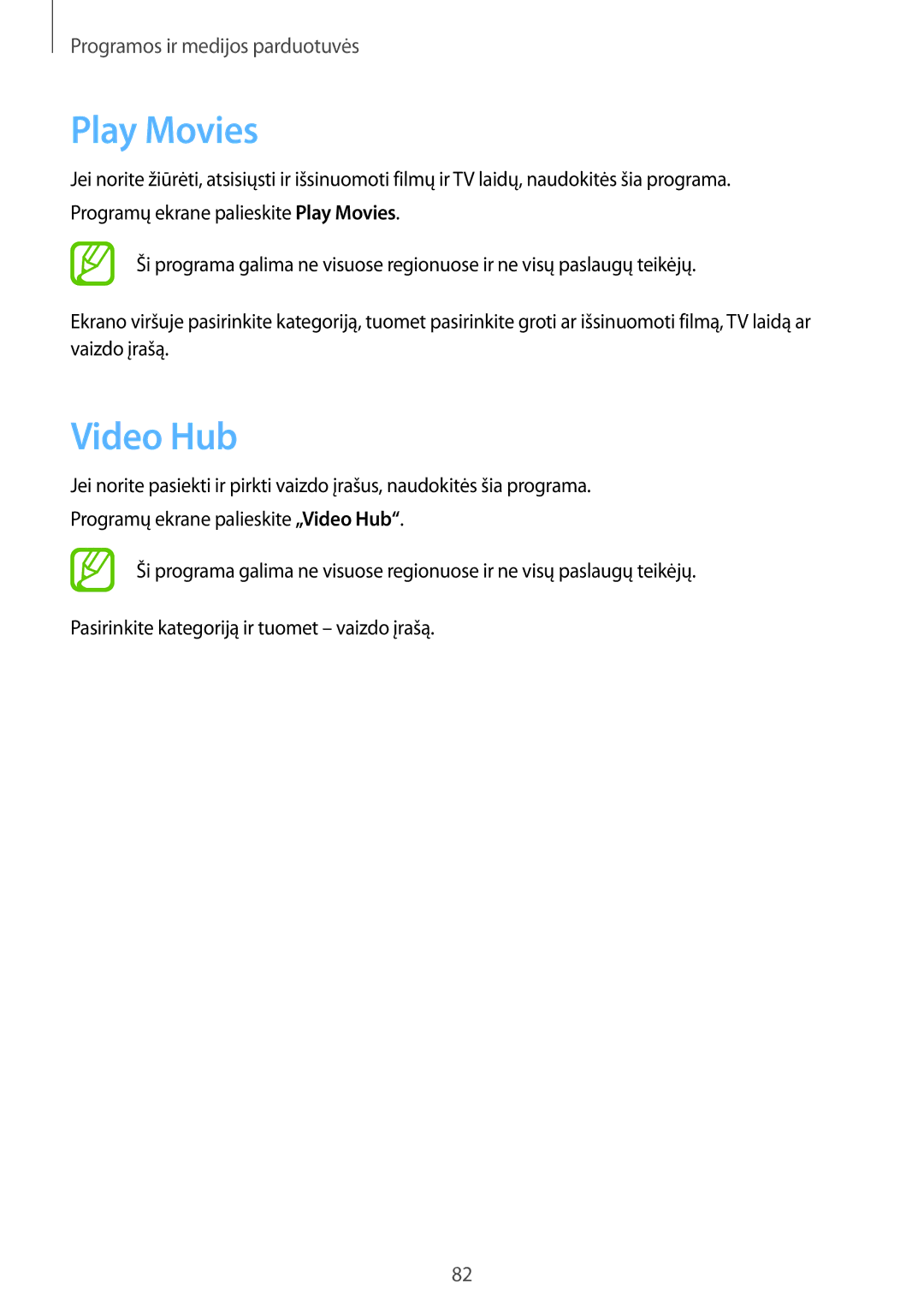 Samsung GT-I9082EWASEB, GT-I9082MBASEB manual Play Movies, Video Hub 