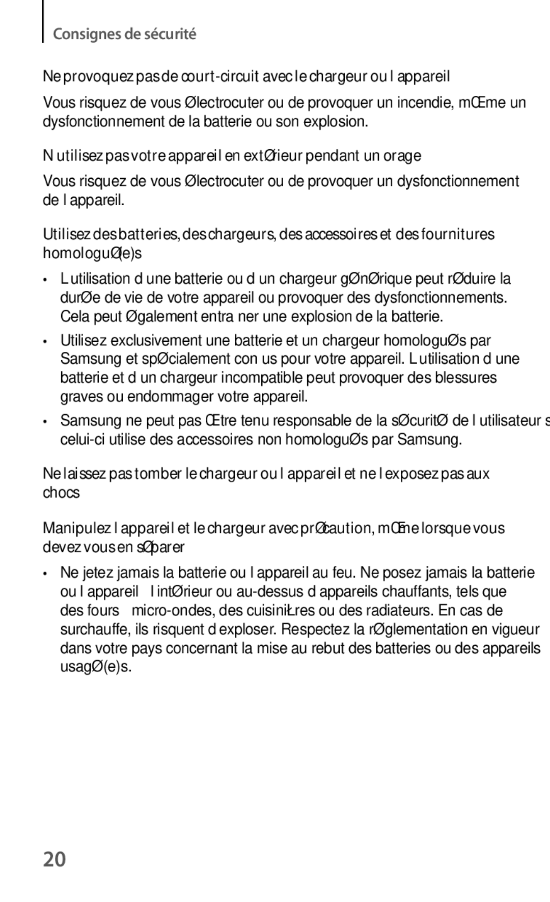 Samsung GT-I9082EWAXEF manual Consignes de sécurité 