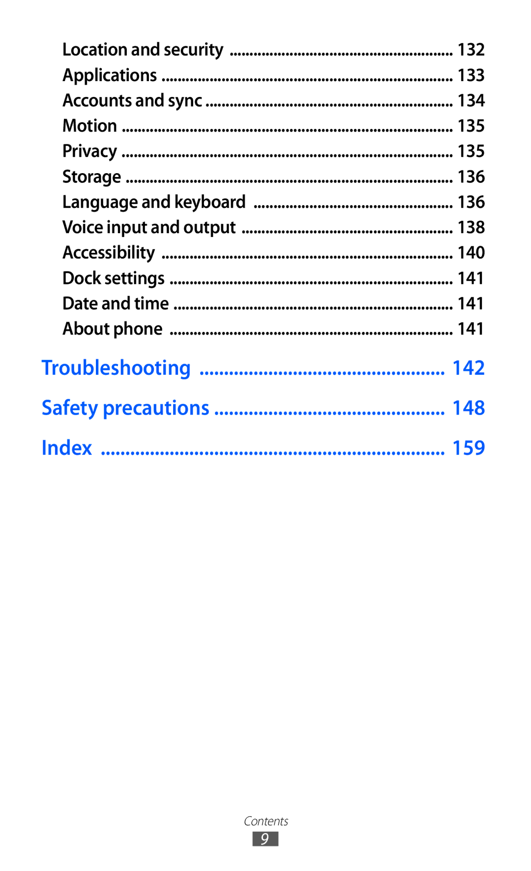 Samsung GT-I9100 user manual 132, 133, 134, 135, 136, 138, 140, 141 