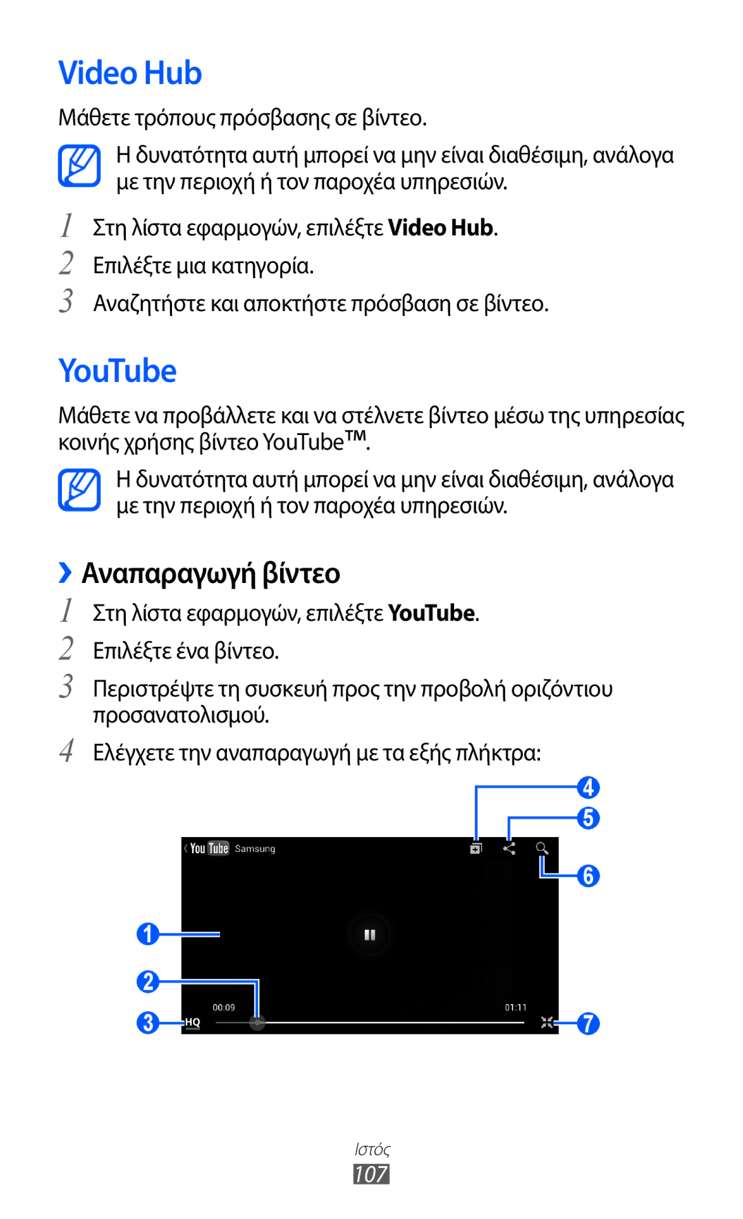 Samsung GT-I9100RWACOS, GT-I9100LKAEUR, GT-I9100RWAEUR, GT-I9100LKAVGR, GT-I9100RWACYO, GT-I9100RWAVGR Video Hub, YouTube, 107 