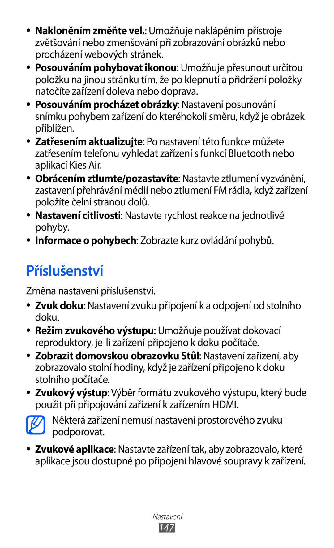 Samsung GT-I9100LKATMZ, GT-I9100LKAIDE, GT-I9100LKAATO, GT-I9100RWAAUT, GT-I9100RWAORS, GT-I9100RWAVDC manual Příslušenství, 147 