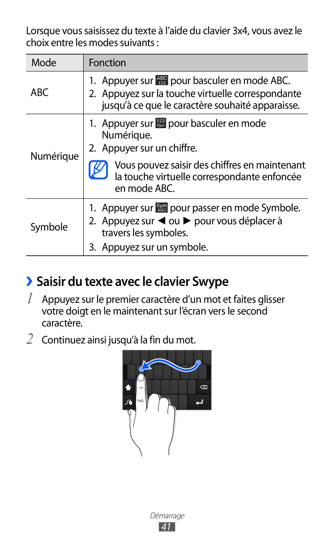 Samsung GT-I9100LKNBOG, GT-I9100LKAXEF, GT-I9100LKAFRE, GT-I9100LKABOG manual ››Saisir du texte avec le clavier Swype 