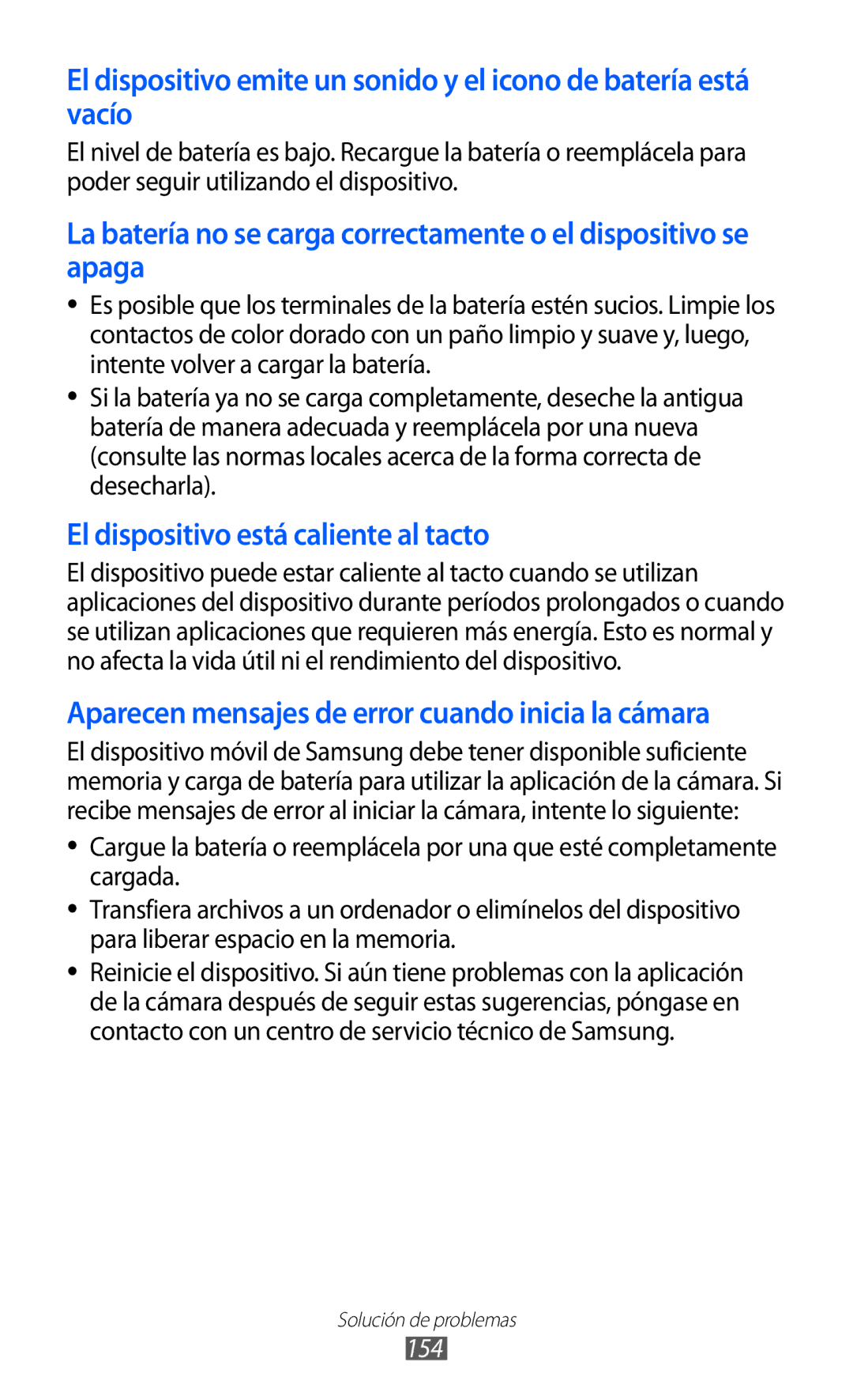 Samsung GT-I9100LKAFWD, GT-I9100LKAXEU, GT-I9100LKAXSP, GT-I9100LKATPH manual El dispositivo está caliente al tacto, 154 