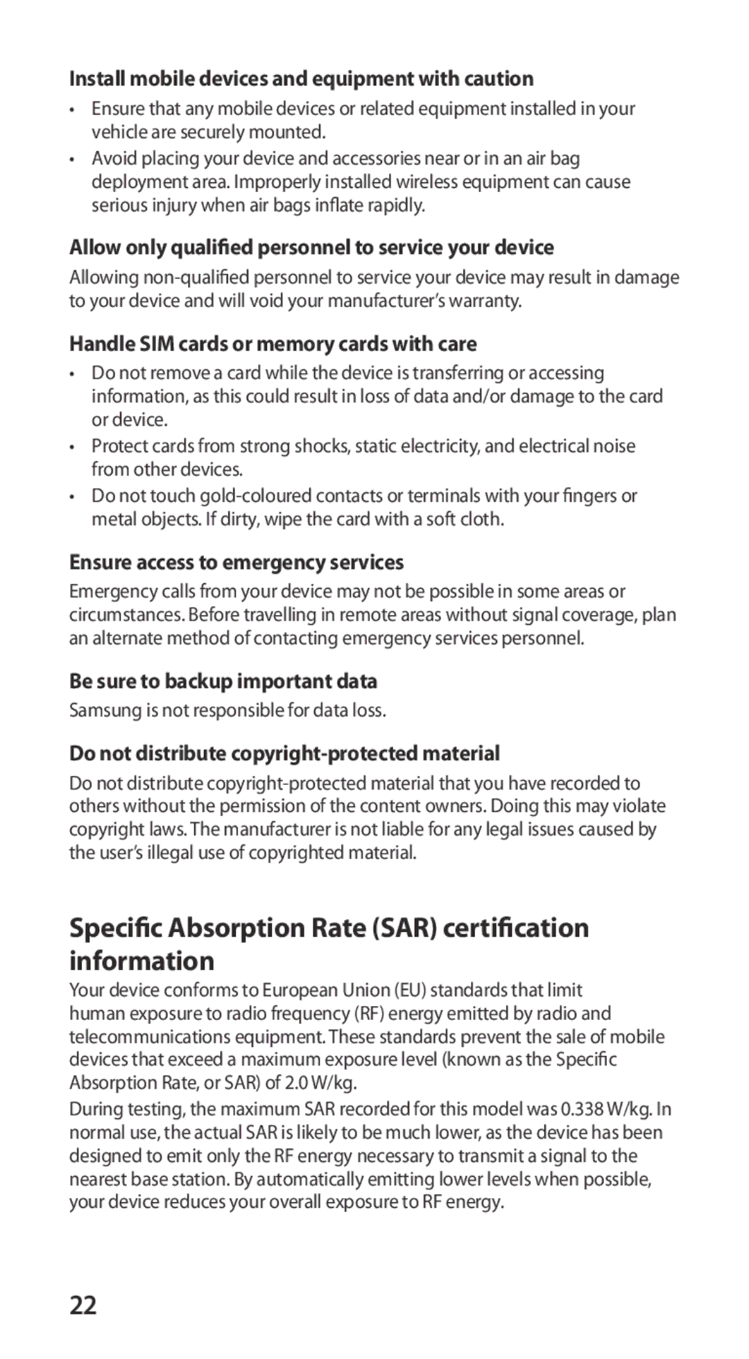 Samsung GT-I9100OIATUR, GT-I9100LKAXEU, GT-I9100LKAXSP manual Specific Absorption Rate SAR certification information 