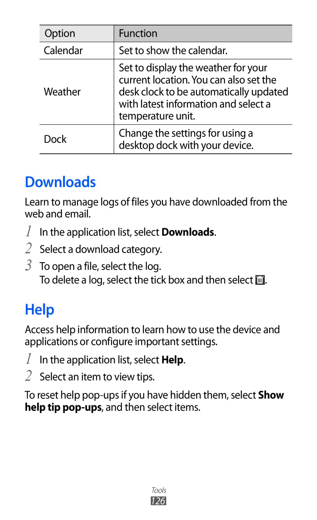 Samsung GT-I9100RWAXEZ, GT-I9100LKAXEU manual Downloads, Help, With latest information and select a, Temperature unit 