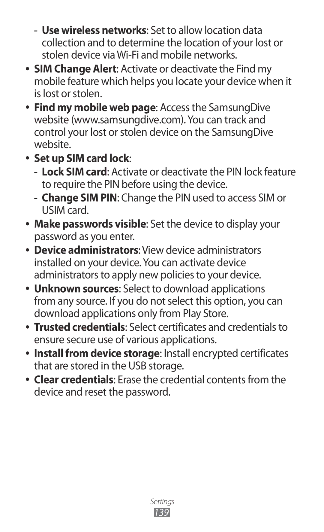 Samsung GT2I9100RWAO2C, GT-I9100LKAXEU, GT-I9100LKAXSP, GT-I9100LKAVIA, GT-I9100RWAEPL, GT-I9100RWATUR Set up SIM card lock 