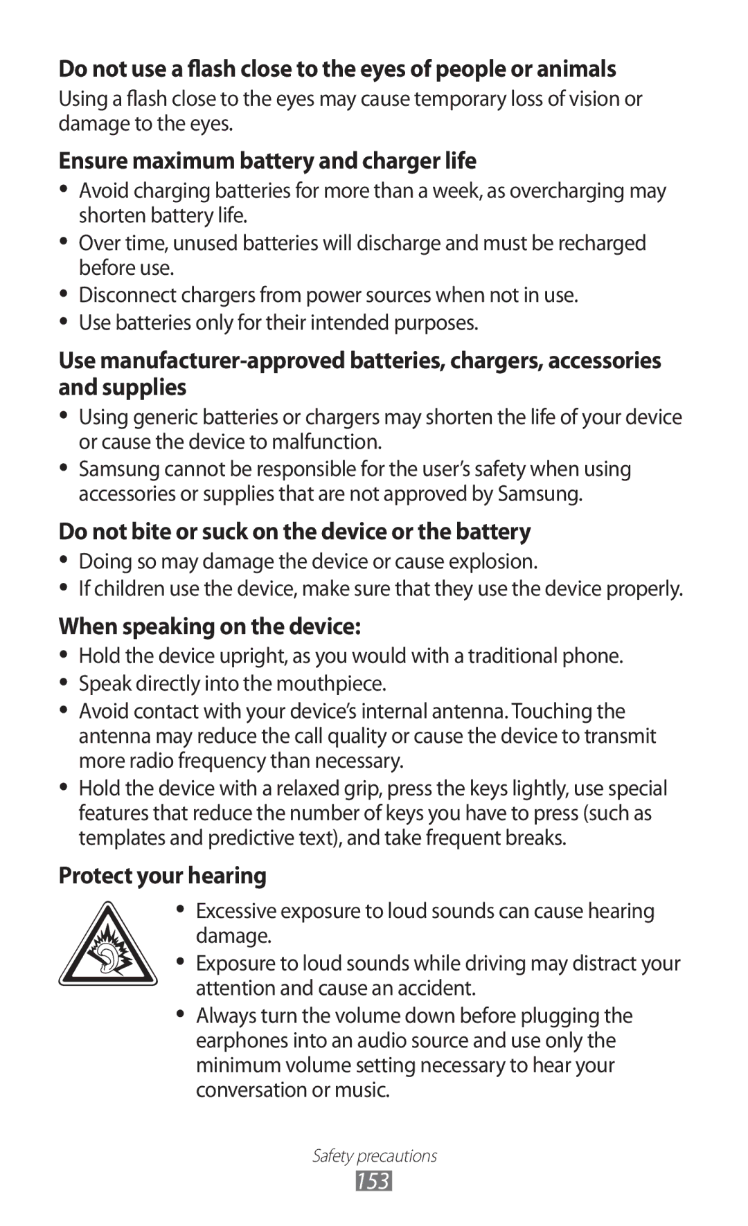 Samsung GT-I9100LKAXEU user manual Do not use a flash close to the eyes of people or animals 