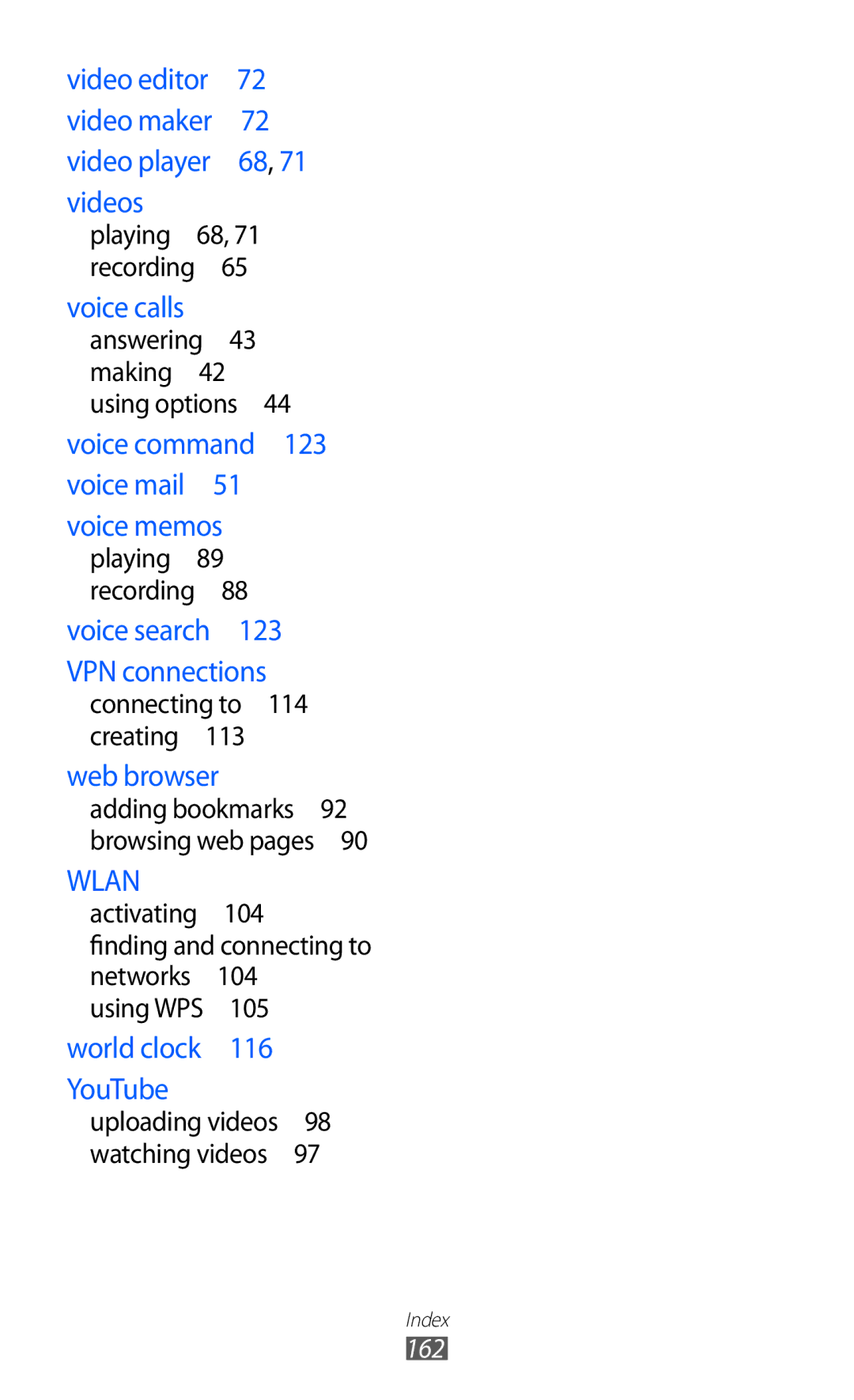 Samsung GT-I9100LKAXEU user manual Wlan 