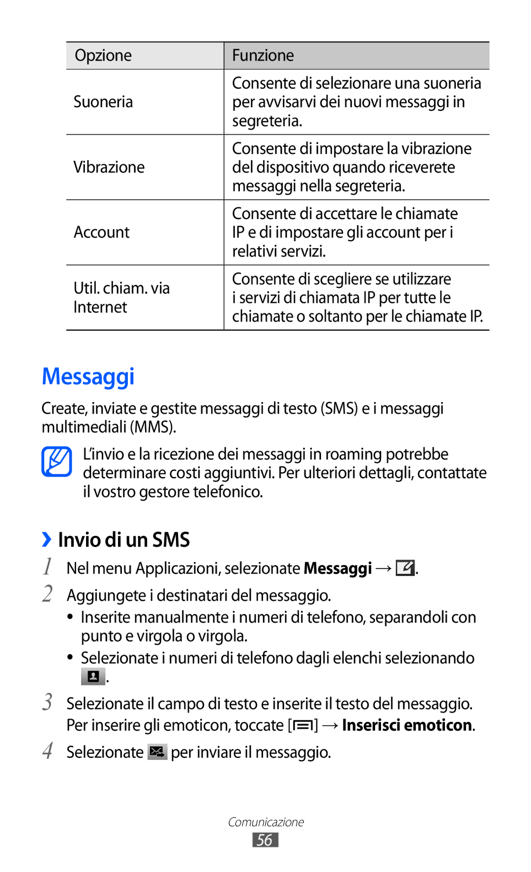 Samsung GT-I9100RWAHUI, GT-I9100LKAXSP, GT-I9100LKAITV, GT-I9100LKATUR, GT-I9100RWAITV manual Messaggi, ››Invio di un SMS 