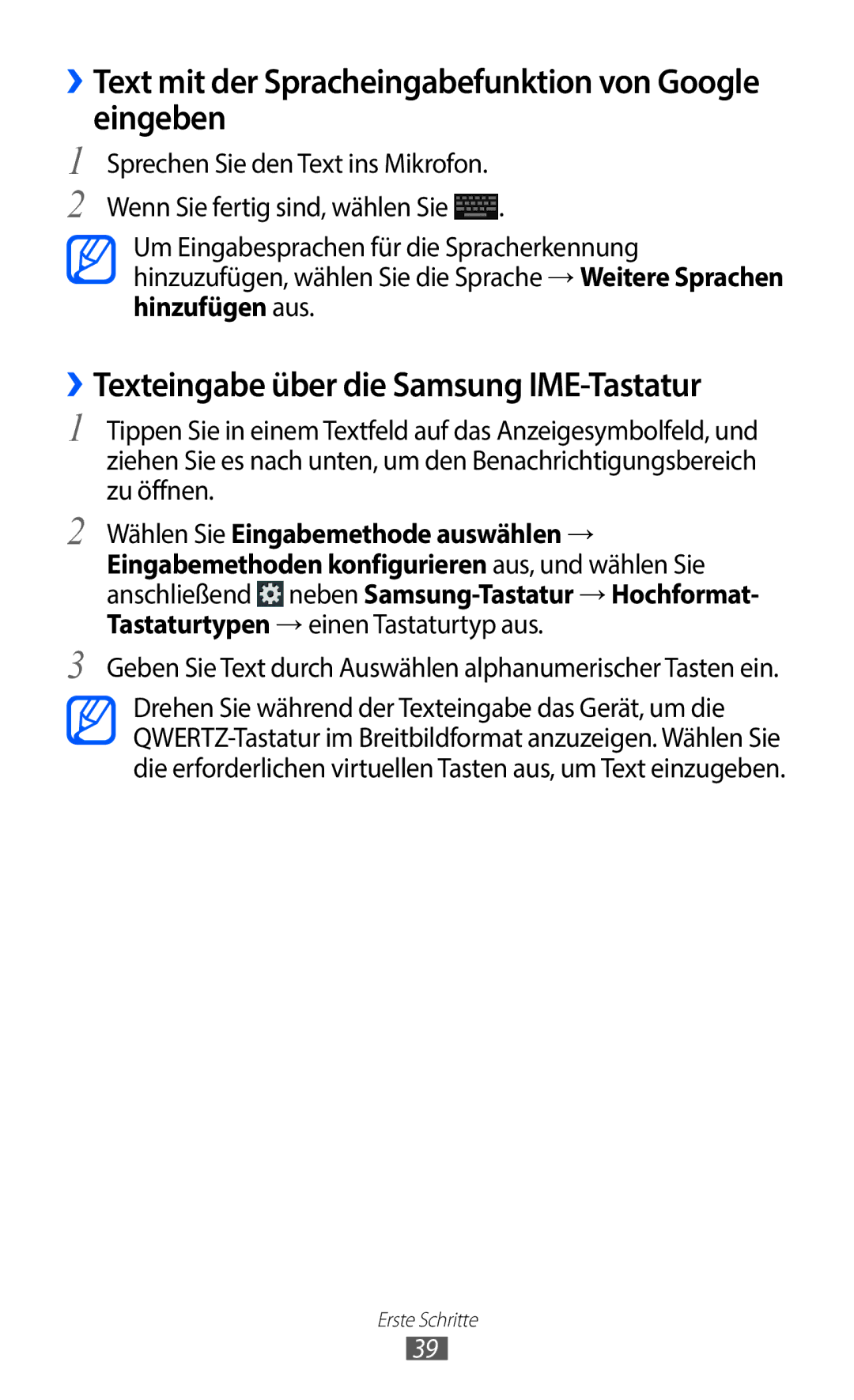 Samsung GT-I9100RWATUR, GT-I9100LKAXSP, GT-I9100LKAVIA manual ››Text mit der Spracheingabefunktion von Google eingeben 