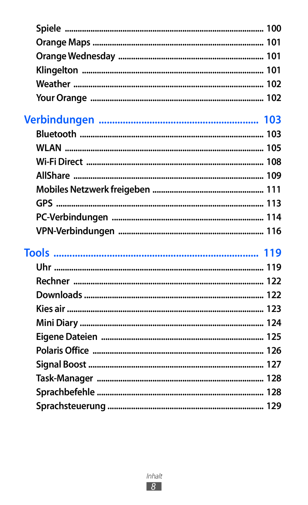 Samsung GT-I9100LKATMN manual 101, 102, 103, 105, 108, 109, 111, 113, 114, 116, 119, 122, 123, 124, 125, 126, 127, 128, 129 