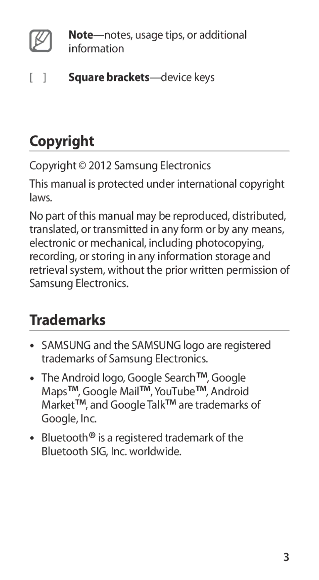 Samsung GT-I9100LKGFOP, GT-I9100LKGXEF, GT-I9100RWGXEF, GT-I9100OIGXEF, GT-I9100LKGPHE, GT-I9100RWGPHE Copyright, Trademarks 