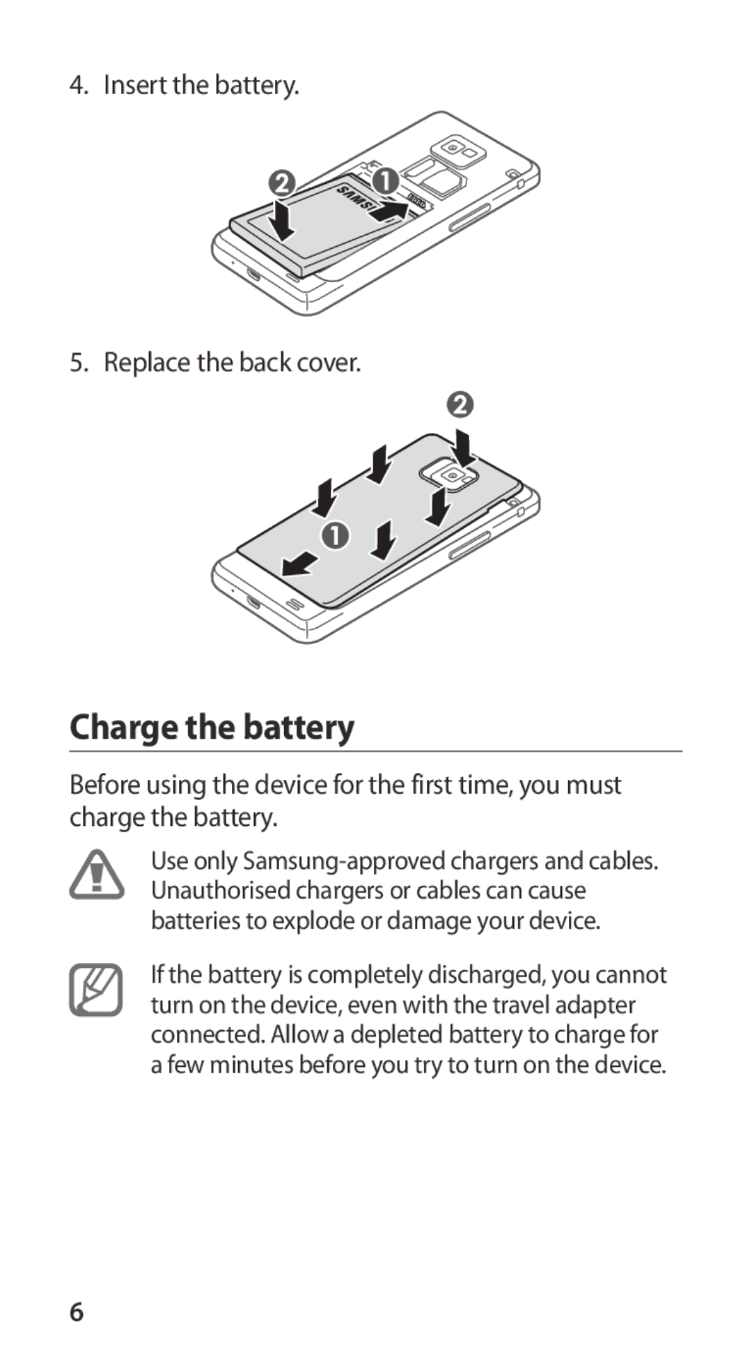 Samsung GT-I9100RWGFOP, GT-I9100LKGXEF, GT-I9100RWGXEF, GT-I9100OIGXEF, GT-I9100LKGFOP, GT-I9100LKGPHE manual Charge the battery 