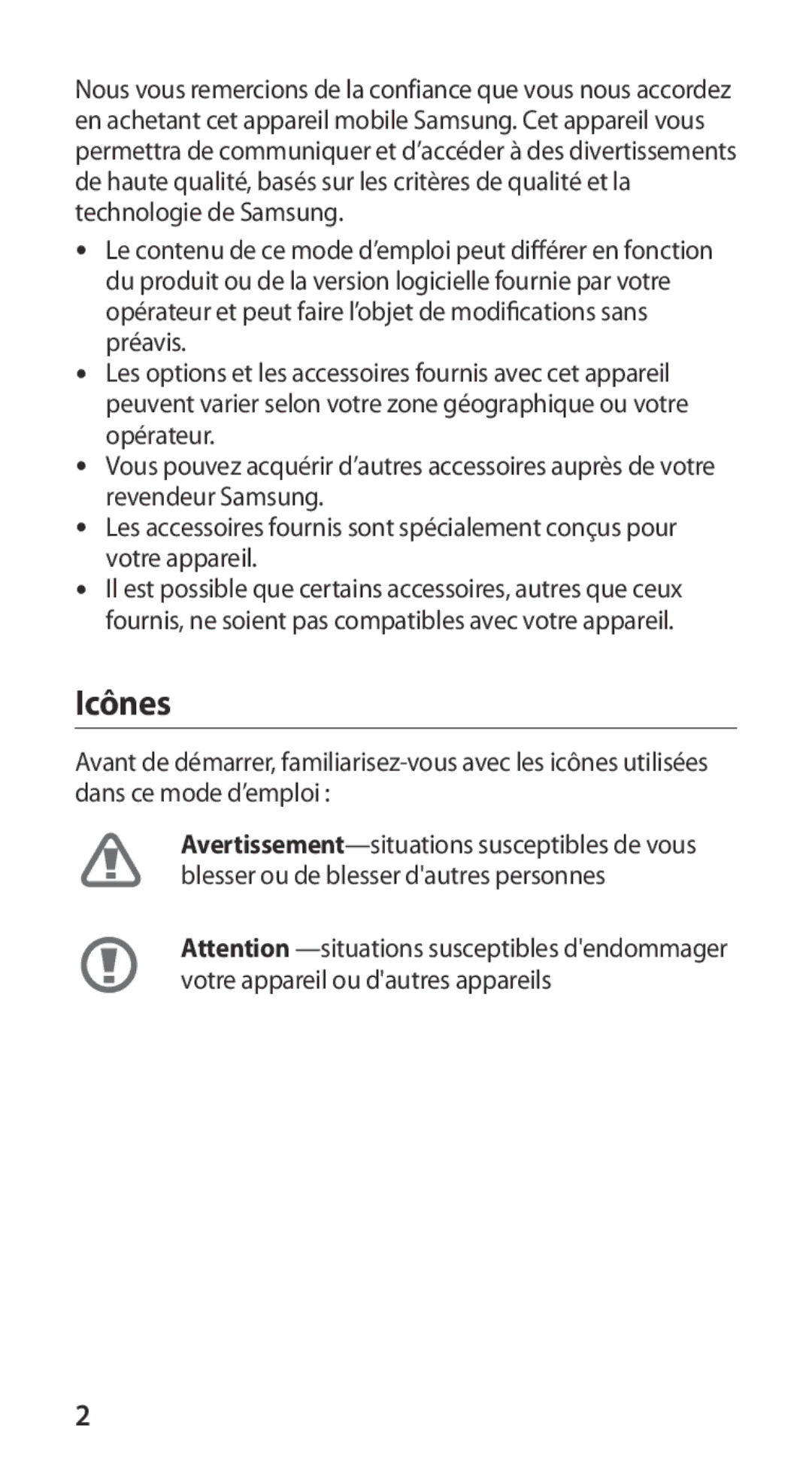 Samsung GT-I9100OIGXEF, GT-I9100LKGXEF, GT-I9100RWGXEF manual Icônes 