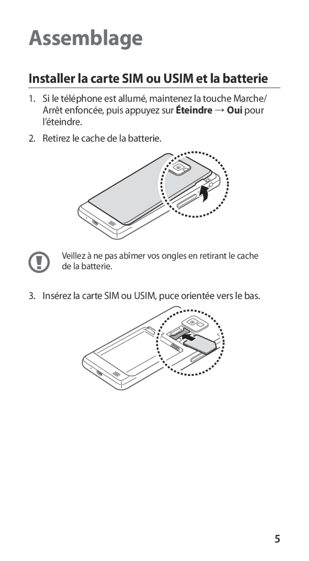 Samsung GT-I9100OIGXEF, GT-I9100LKGXEF, GT-I9100RWGXEF manual Assemblage 