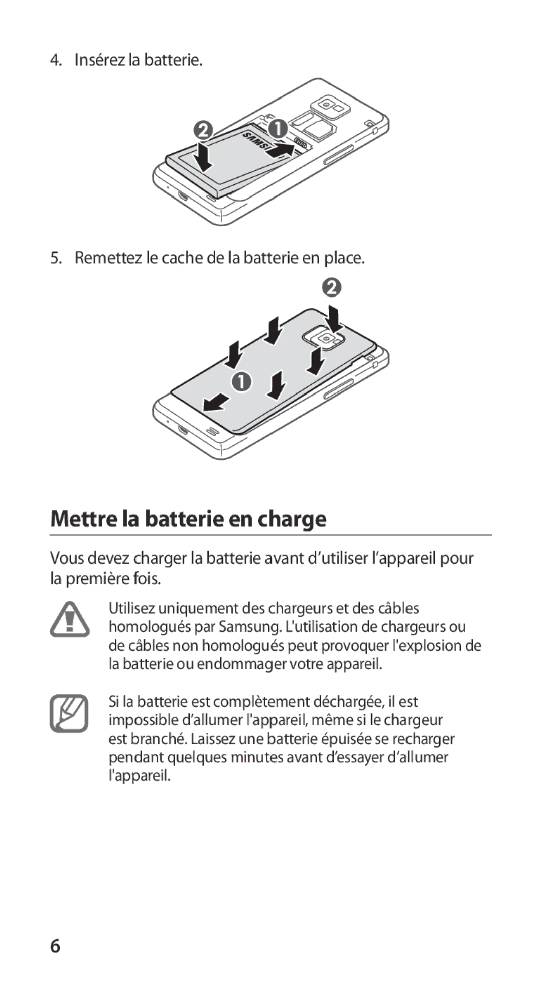 Samsung GT-I9100LKGXEF, GT-I9100RWGXEF, GT-I9100OIGXEF manual Mettre la batterie en charge 