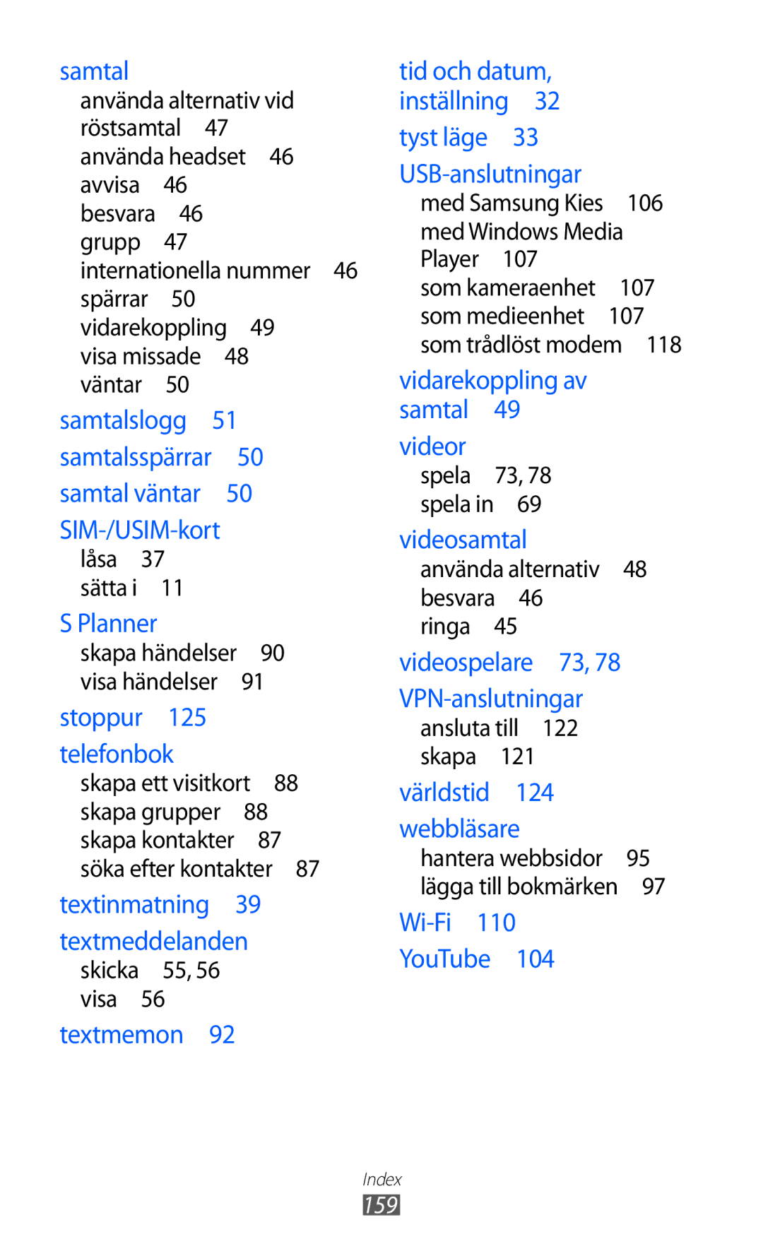 Samsung GT-I9100LKANEE, GT-I9100RWAHTD, GT-I9100RWANEE, GT-I9100OIANEE, GT-I9100LKAHTD manual Planner 