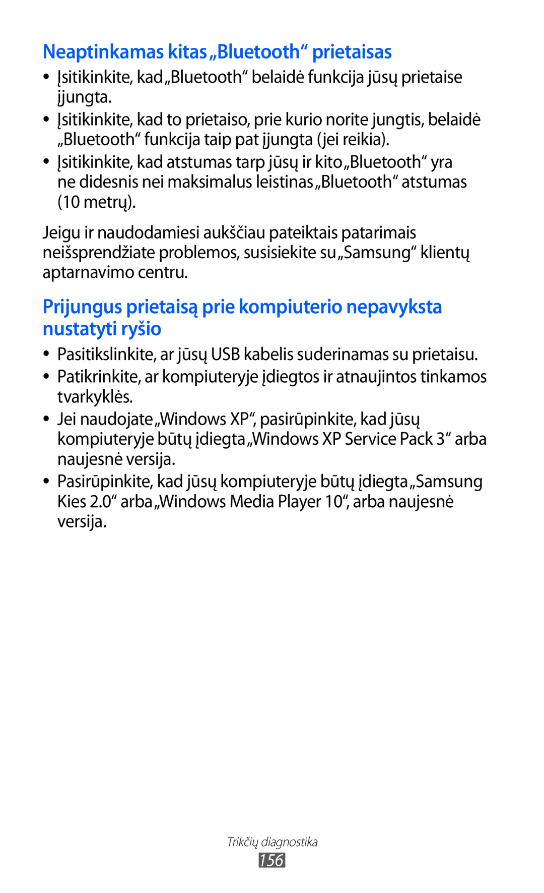 Samsung GT-I9100RWASEB, GT-I9100OIASEB, GT-I9100LKASEB manual Neaptinkamas kitas„Bluetooth prietaisas 