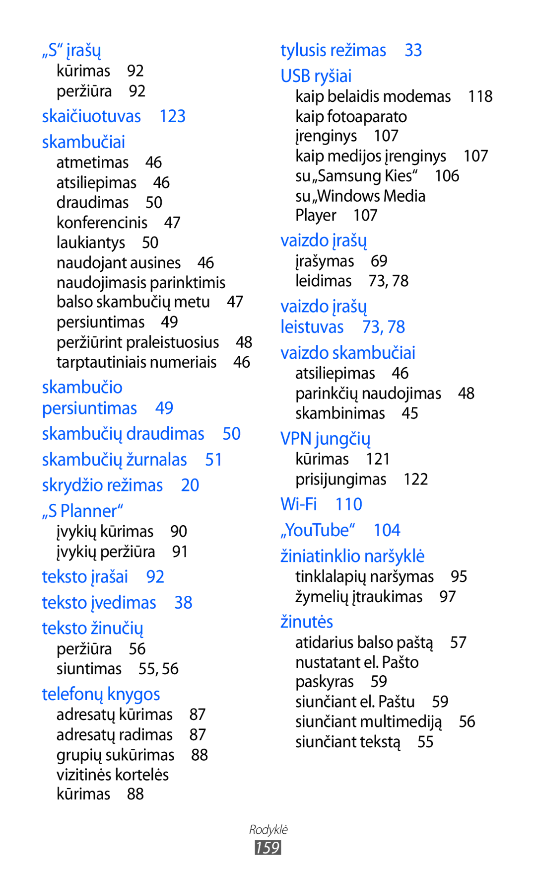 Samsung GT-I9100RWASEB, GT-I9100OIASEB, GT-I9100LKASEB manual „S įrašų 