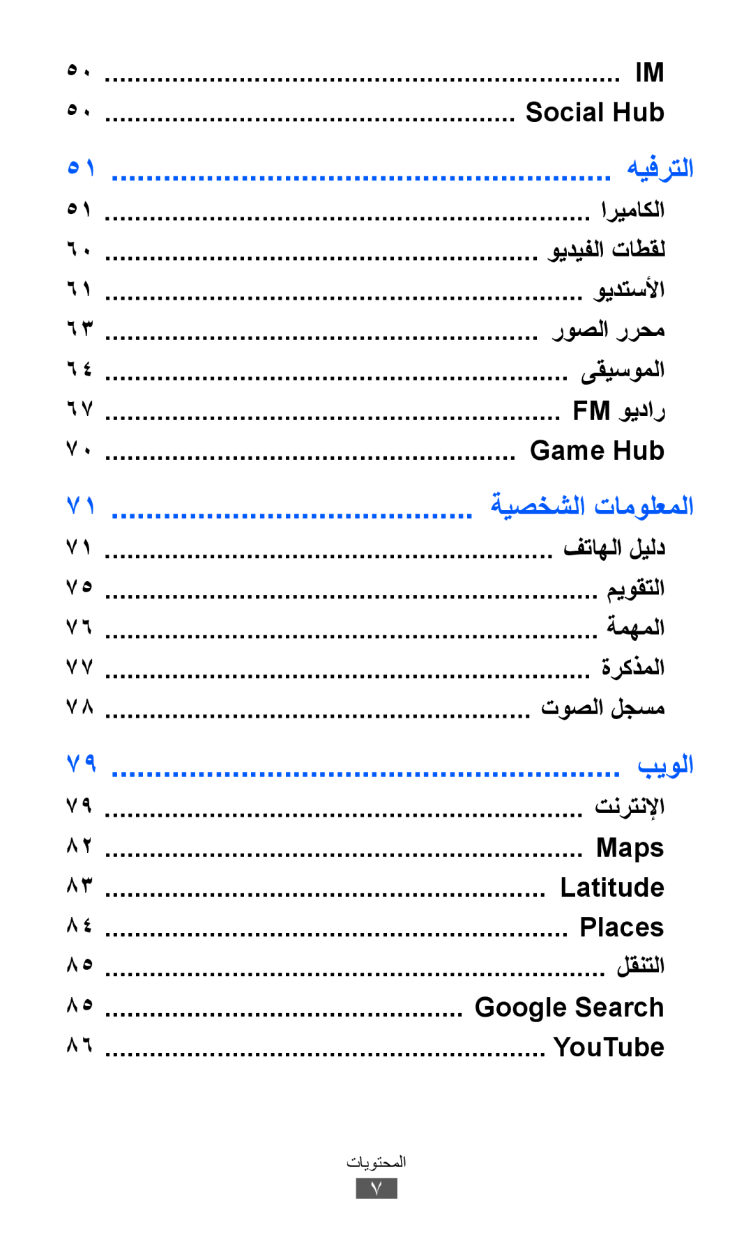 Samsung GT-I9103MAATHR, GT-I9103MAAAFG, GT-I9103MAASKZ, GT-I9103MAAXSG, GT-I9103MAAJED, GT-I9103MAAABS manual هيفرتلا, بيولا 