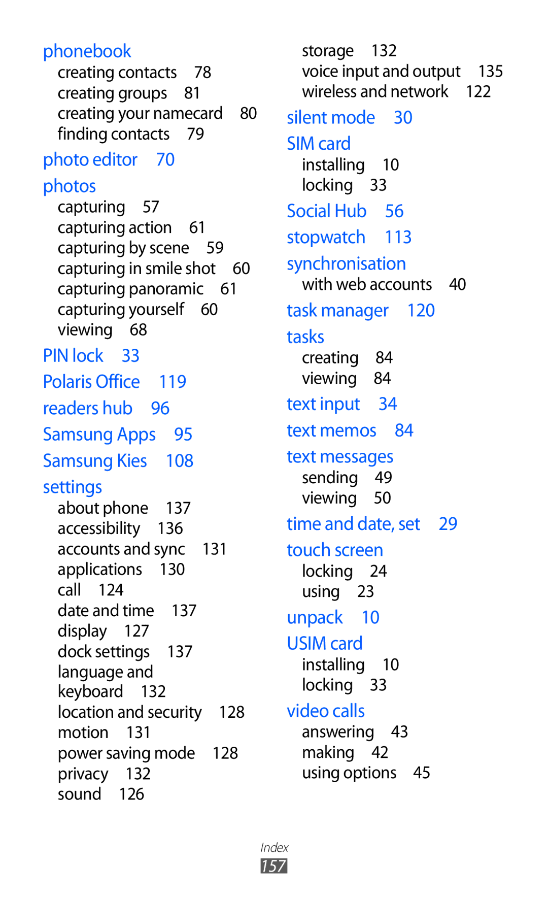 Samsung GT-I9103MAUSKZ, GT-I9103MAAAFG, GT-I9103MAASKZ, GT-I9103MAAXSG, GT-I9103MAAJED, GT-I9103MAAABS manual Phonebook 