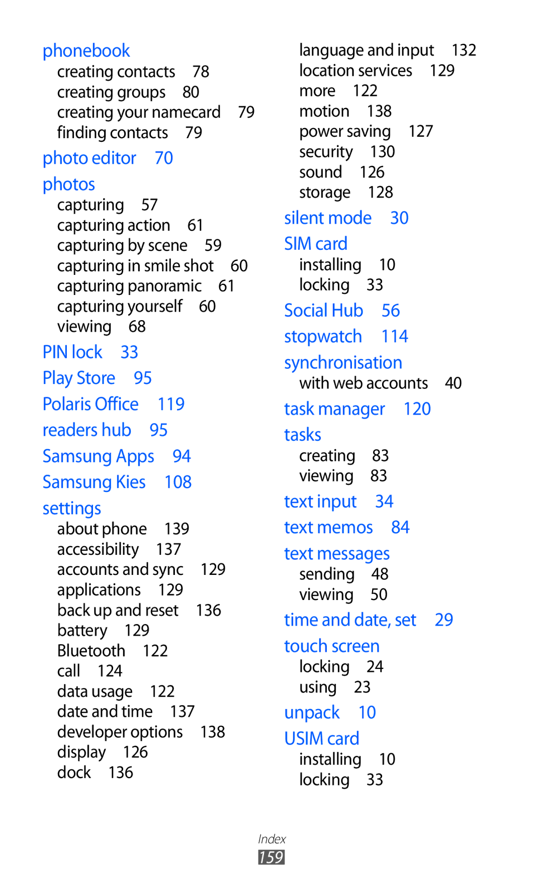 Samsung GT-I9103MAASEB, GT-I9103MAAATO, GT-I9103MAATUR, GT-I9103MAADBT, GT-I9103MAAYOG, GT-I9103MAAFOP manual Phonebook 