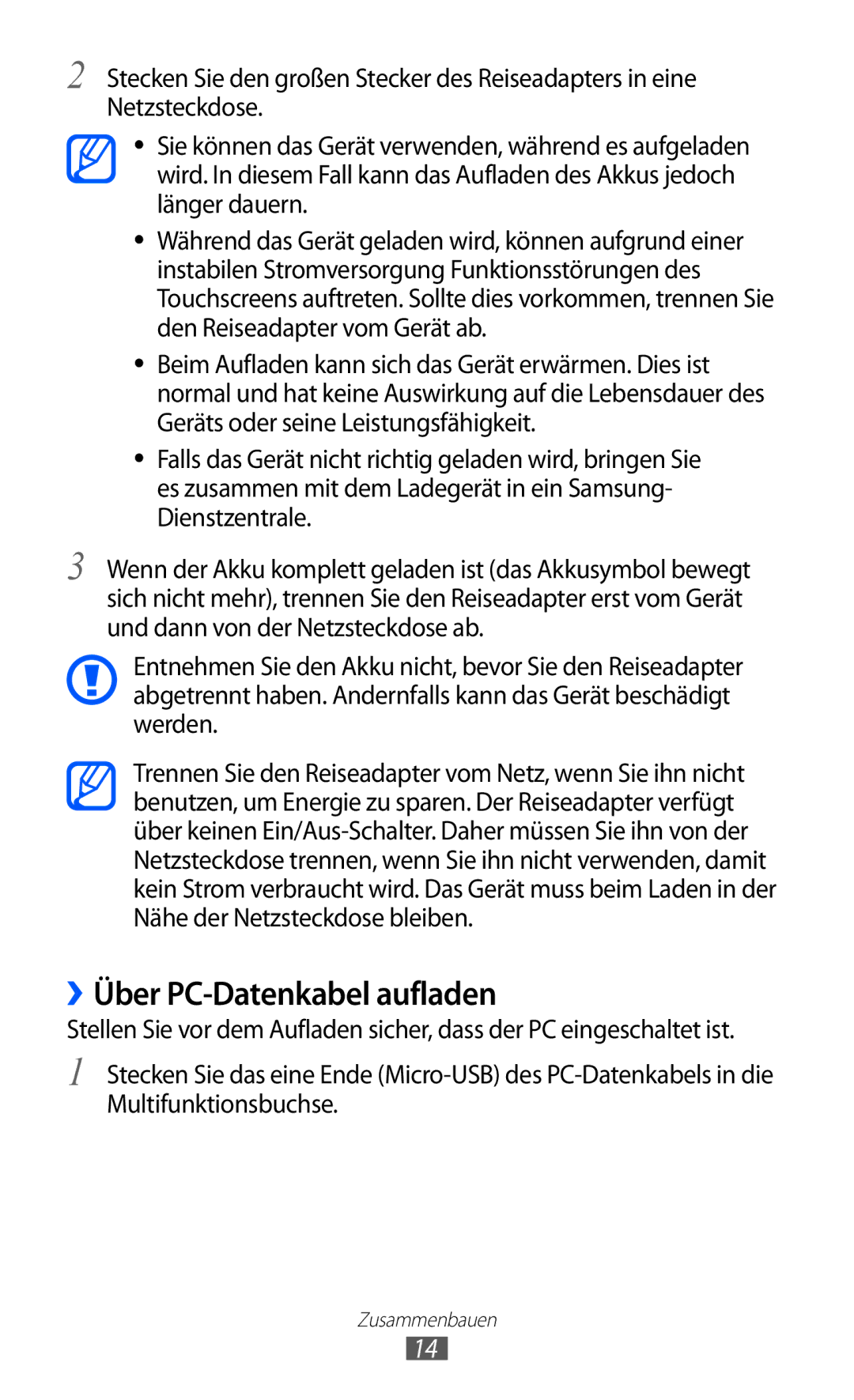 Samsung GT-I9103MAADBT, GT-I9103MAAATO, GT-I9103MAATUR manual ››Über PC-Datenkabel aufladen 